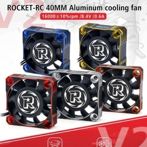 697238888290 V2 Aluminum 40*40*10 16000RPM Cooling Fan (Red&amp;Black)