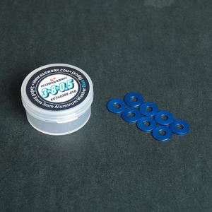 KOS40308-05B 3x8x0.5mm 3mm Aluminum Washer Blue (8pcs)