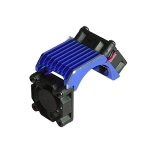 3RAC-MHS010/BU Aluminium Brushless 540 Motor Heatsink -Twin W/ Cooling Fan - Blue Color
