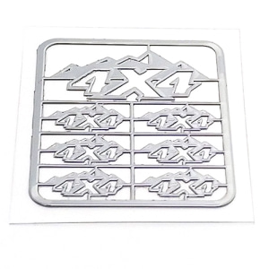 1/10 스케일 악세서리 메탈 엠블럼 4x4 Metal emblem 트라이얼 악세서리