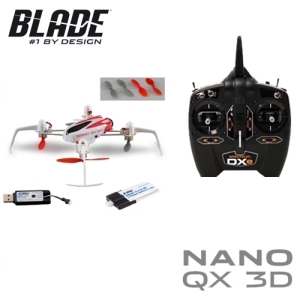 BLH7180+DXe  Blade Nano QX 3D 미니드론 w/Spectrum DXe 조종기 풀세트(최신형 3D 버전 쿼드콥터)