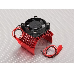 (1:8 모터용)151000021 Turnigy Motor Heat Sink w/Fan Red Aluminum 21196