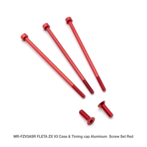 [MR-FZV3ASR] FLETA ZX V3 Case &amp; Timing cap Aluminum Screw Set Red
