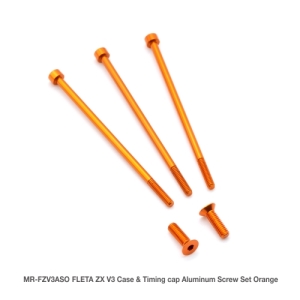 [MR-FZV3ASO] FLETA ZX V3 Case &amp; Timing cap Aluminum Screw Set Orange