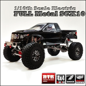 [대박~세일~!!]FULL metal SCX10 RTR 1/10th Scale Electric 4WD[바디포함!!] 입문용 rc카 전동 무선 자동차 몬스터 트럭(수신기 별도장착)
